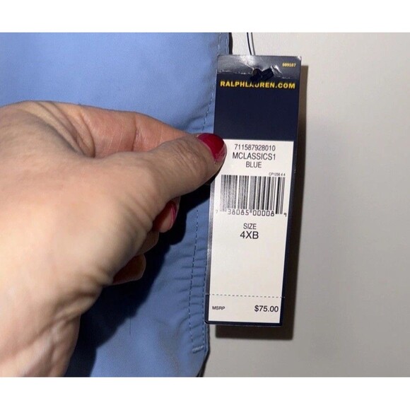 Polo Ralph Lauren Light Blue Nylon Mesh Lined Swim trunks Pony Men’s 4XB NWT - Picture 2 of 12